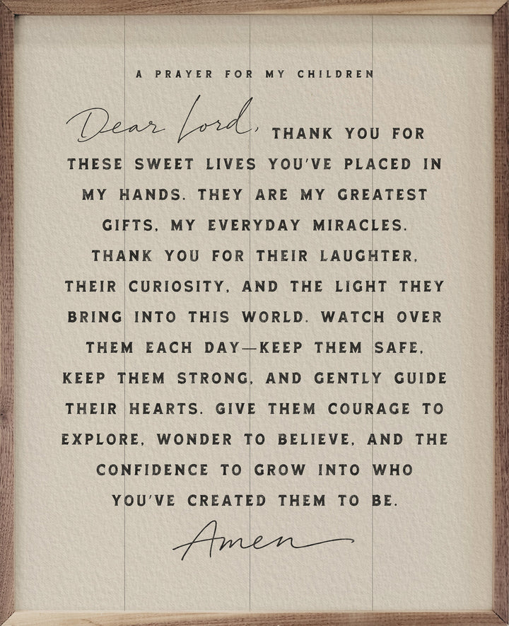 A Prayer For My Children