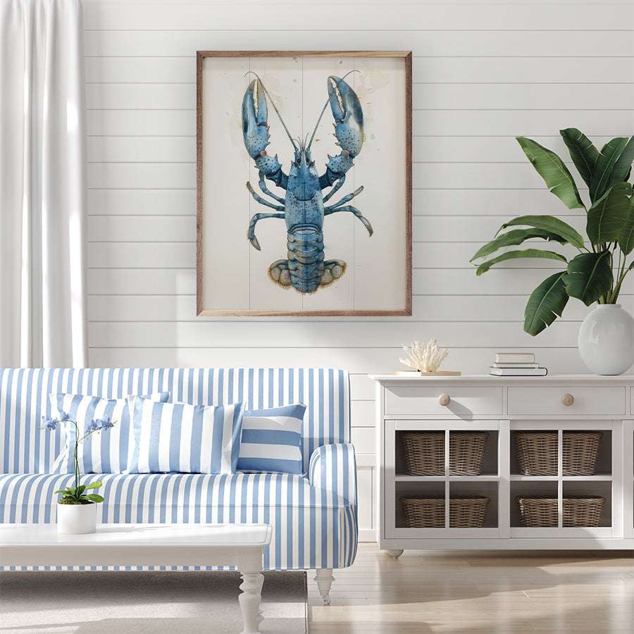 Cyan Crustacean II By Petals Prints Design