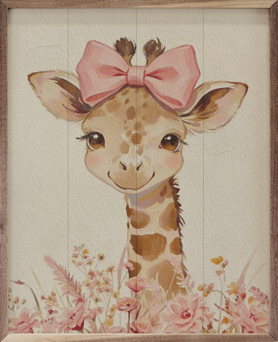 Floral Bow Giraffe