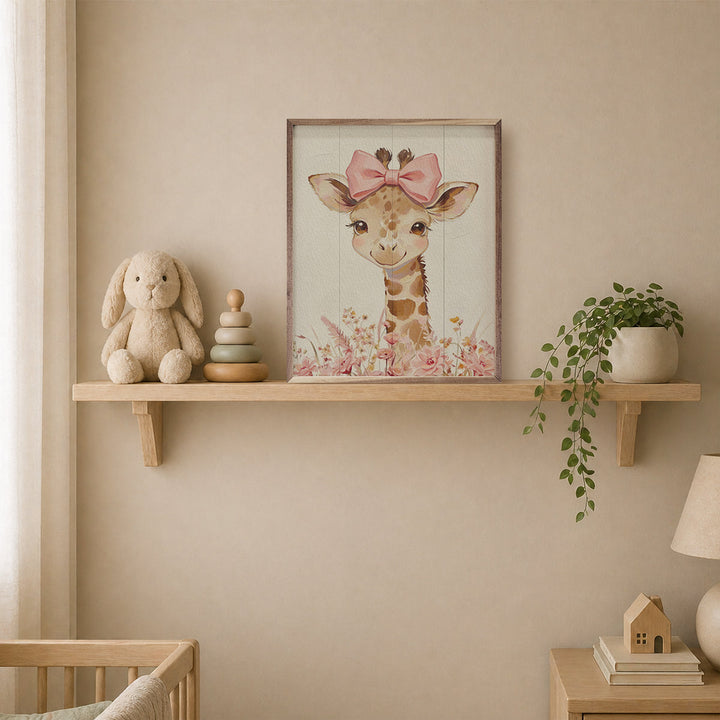 Floral Bow Giraffe