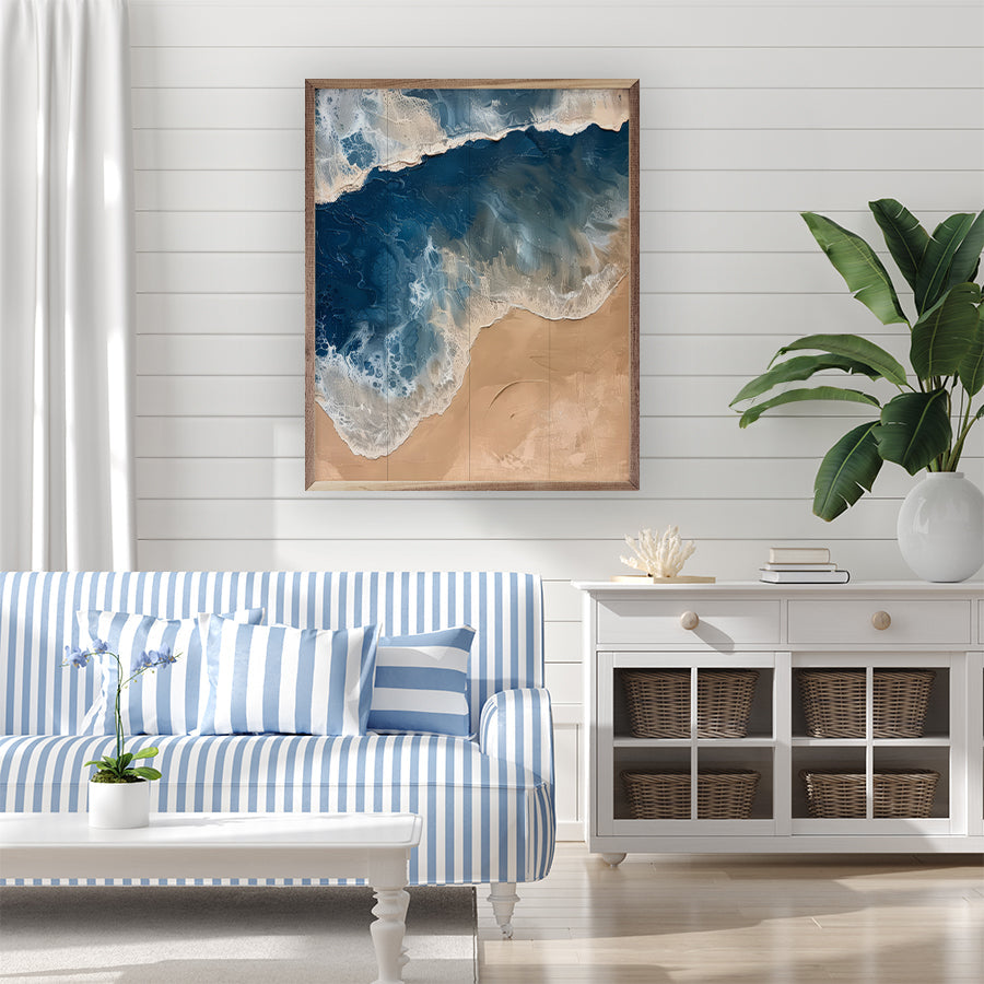 Foamy Shore I By Petals Prints Design