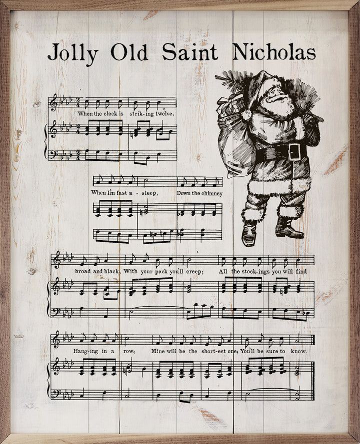 Jolly Old St Nicholas Sheet Music Whitewash
