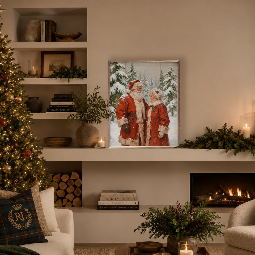 Santa And Mrs Claus In The White Pines
