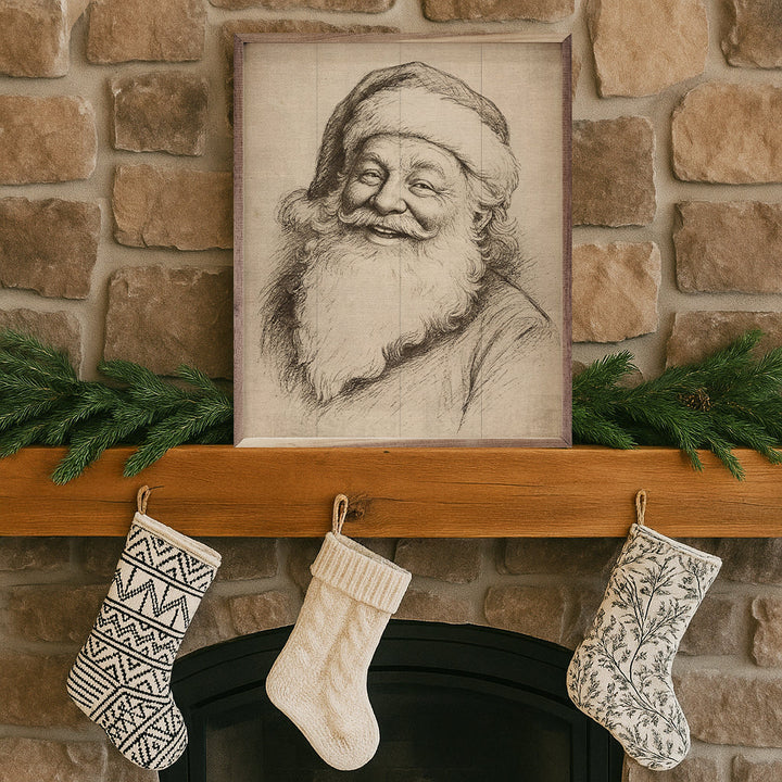 Santa Claus Linocut
