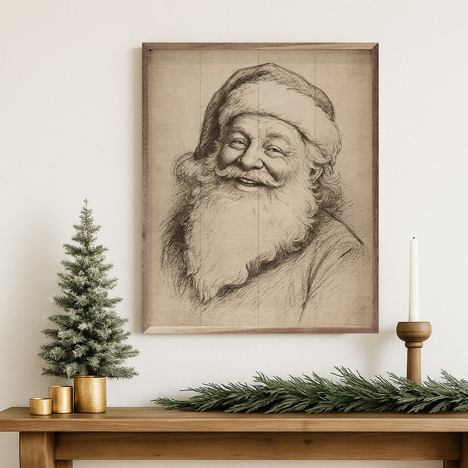 Santa Claus Linocut