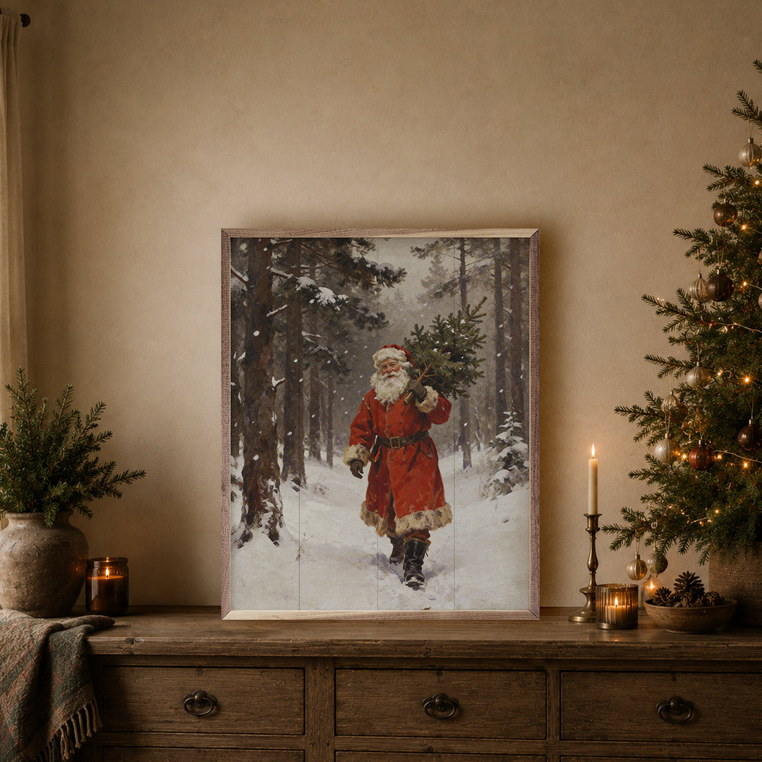Santa Claus Through The Pines