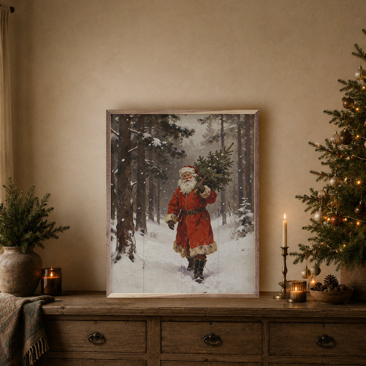 Santa Claus Through The Pines