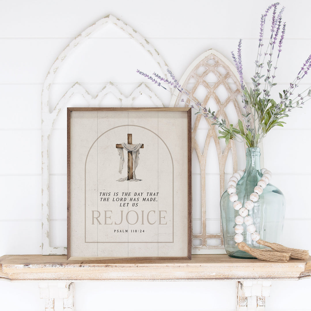 This Is The Day Psalm 118 24 Cross White