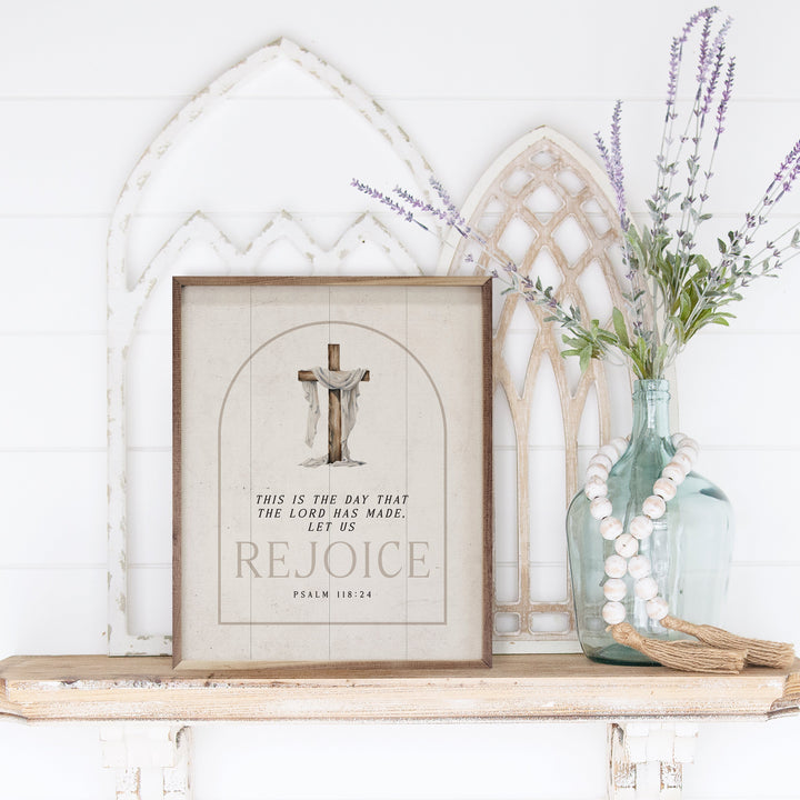 This Is The Day Psalm 118 24 Cross White