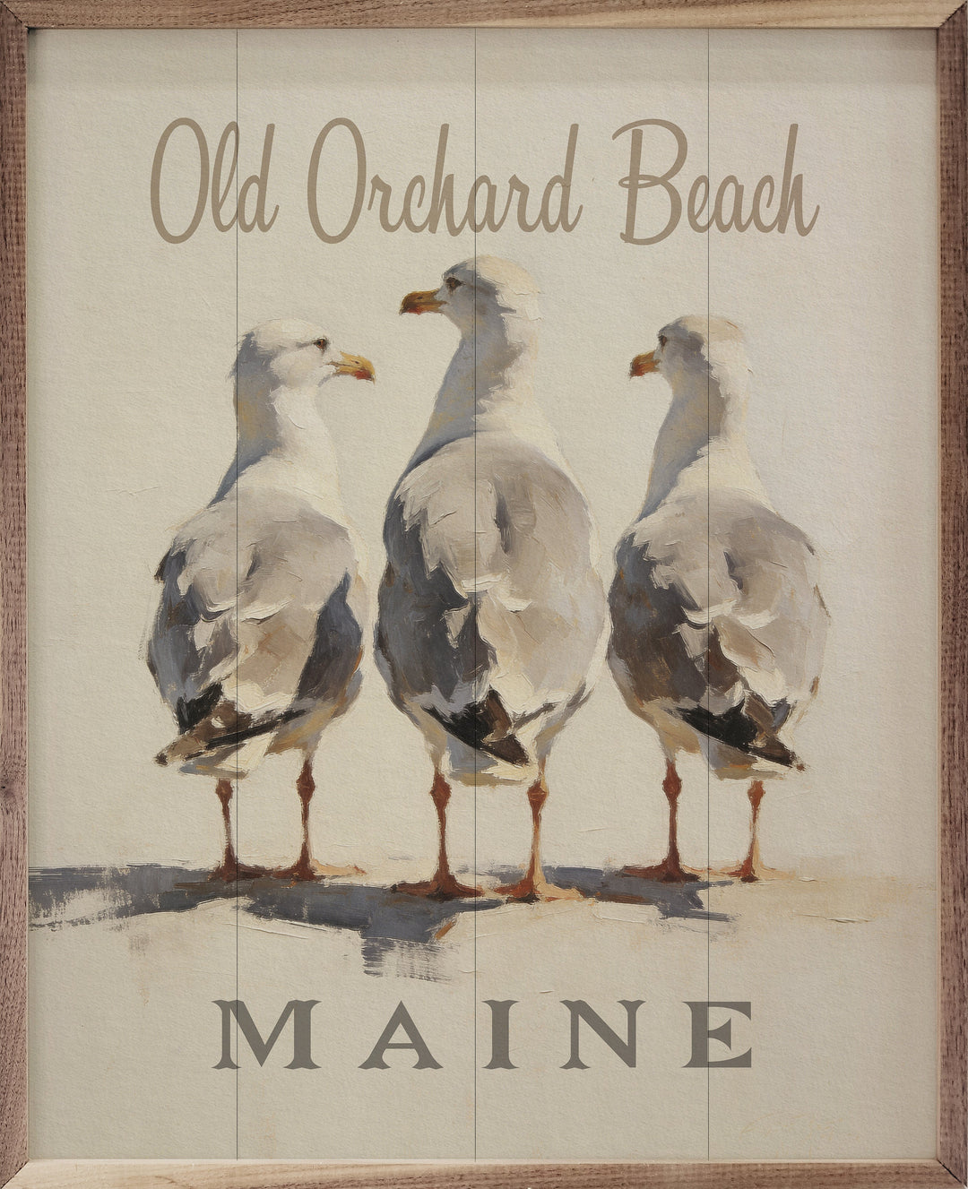 Three Seagulls Personalized Beach Name
