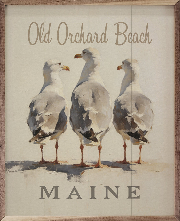 Three Seagulls Personalized Beach Name