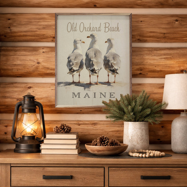 Three Seagulls Personalized Beach Name