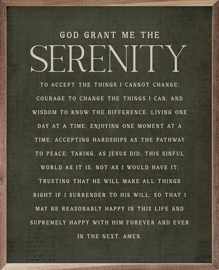 God Grant Me Serenity