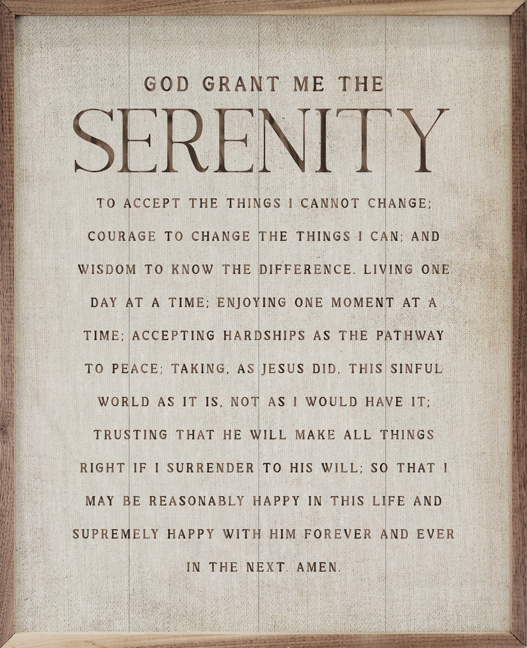 God Grant Me Serenity