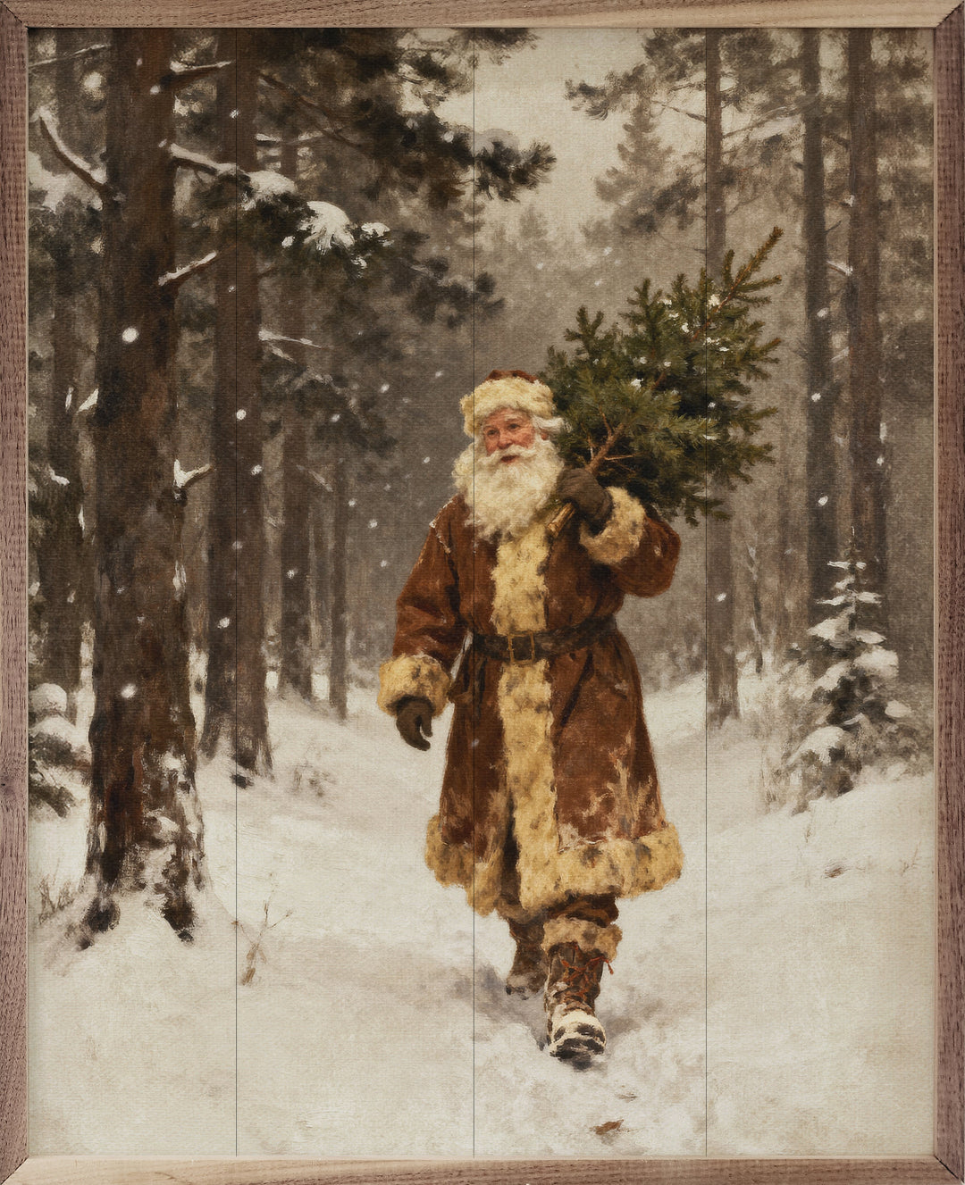 Santa And The Christmas Tree