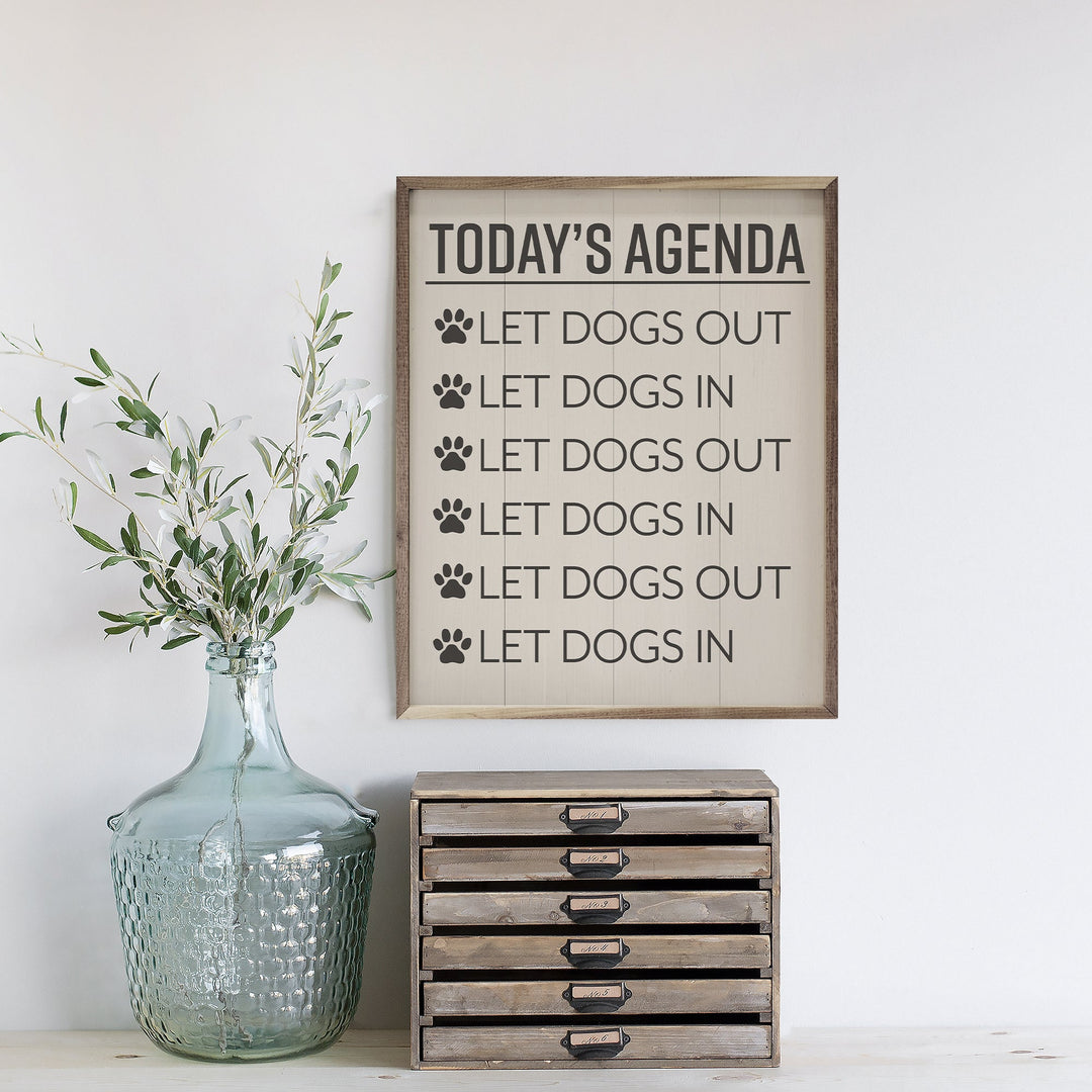 Today's Agenda Paws White