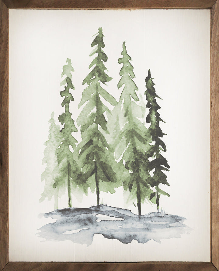 Watercolor Pines