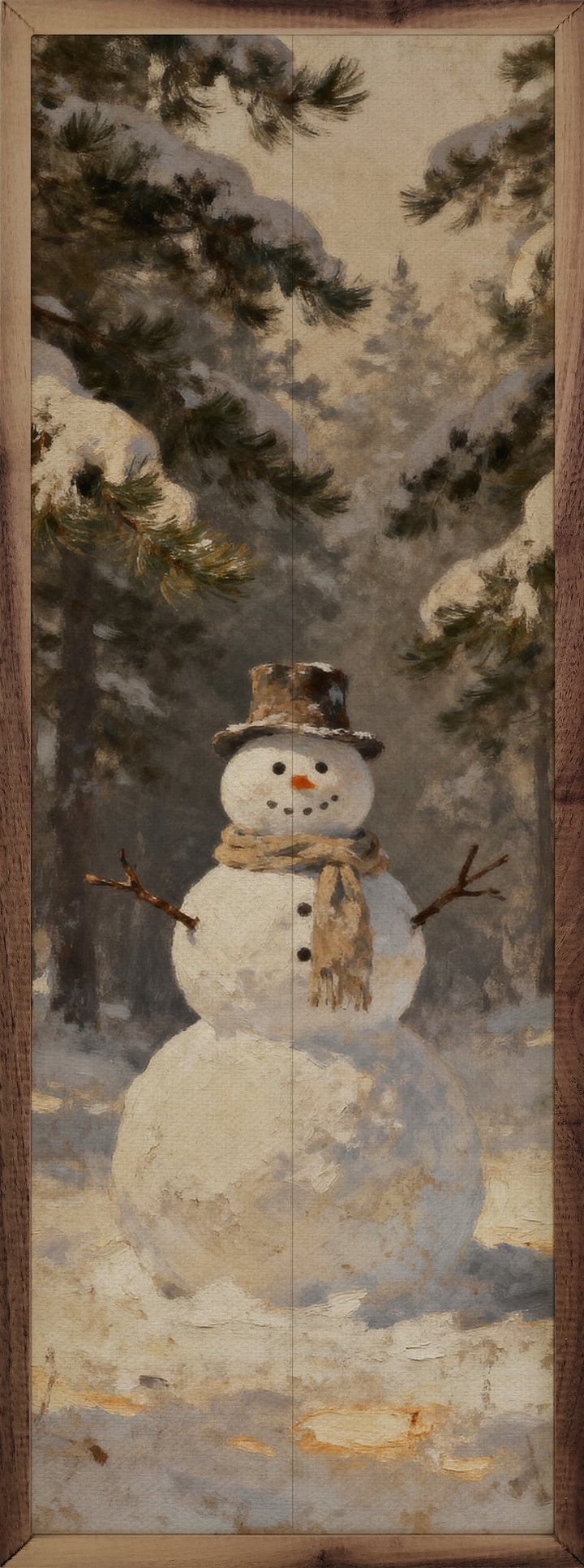 Snowman In The Woods