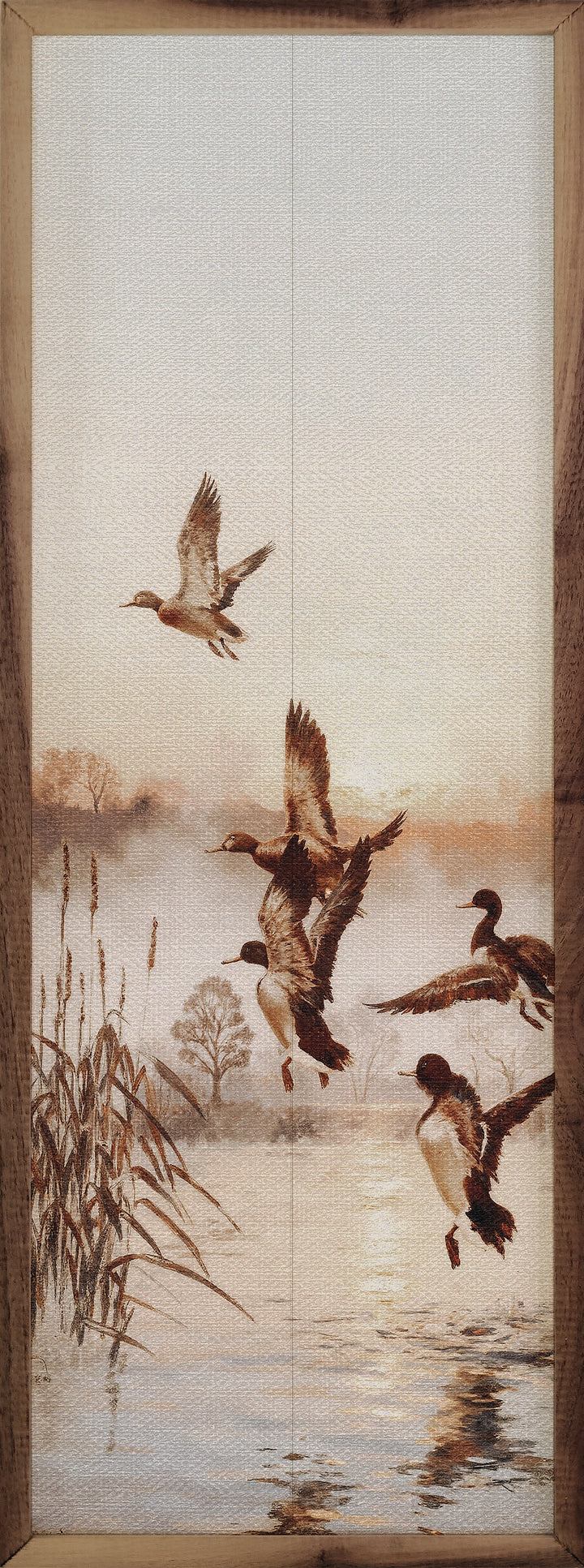 Wood Ducks On The Lake Narrow Print