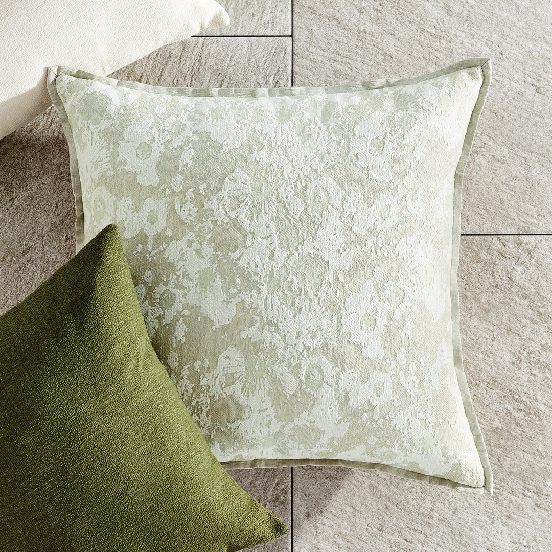 Sofia Square Indoor-Outdoor Pillow 24", Green