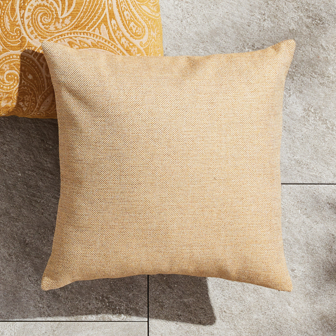 Gage Square Indoor-Outdoor Pillow 20", Yellow