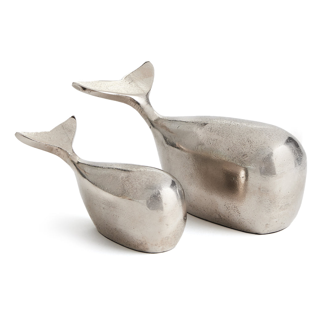 Moby Sculptures, Set Of 2, Silver