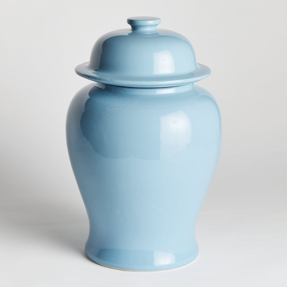 Koa Wide Lidded Ginger Jar Large, Blue