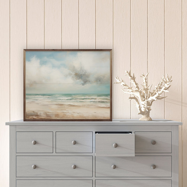 Cloudy Beach By Petals Prints Design
