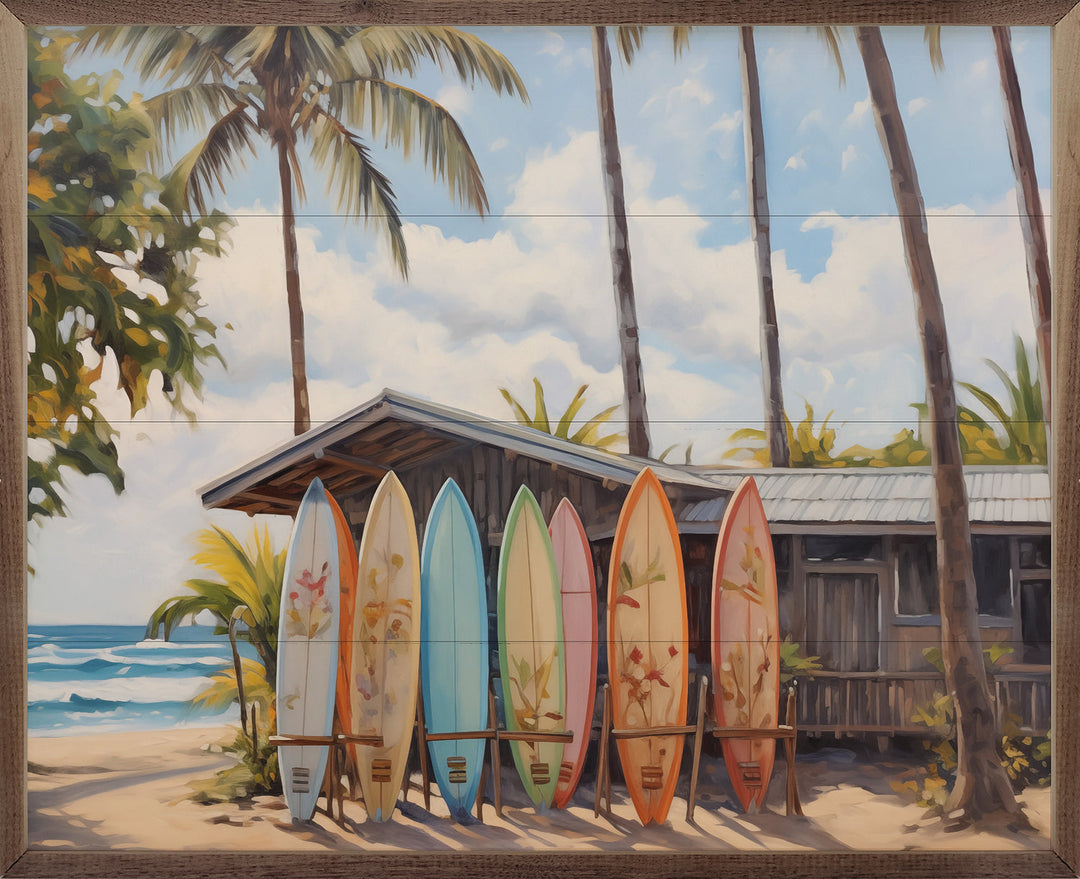 Coastal Surfboards 2 By Nini Art