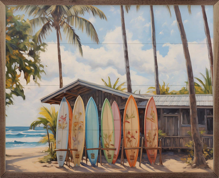 Coastal Surfboards 2 By Nini Art