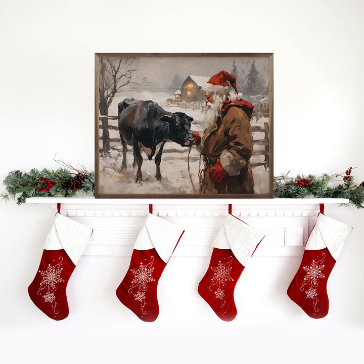 Cow And Santa