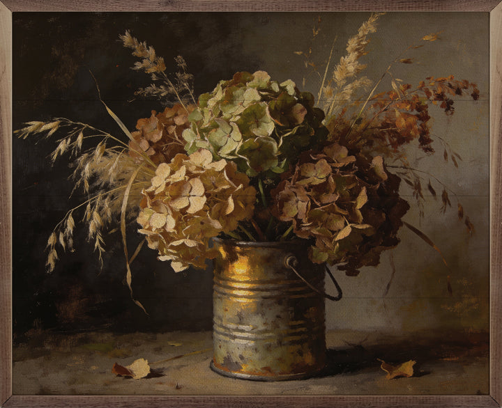 Hydrangeas And Grass Arrangement