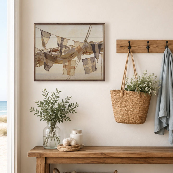 Nautical Signal Flags In The Breeze