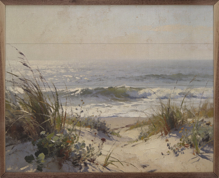 Sea Grass And Rolling Waves