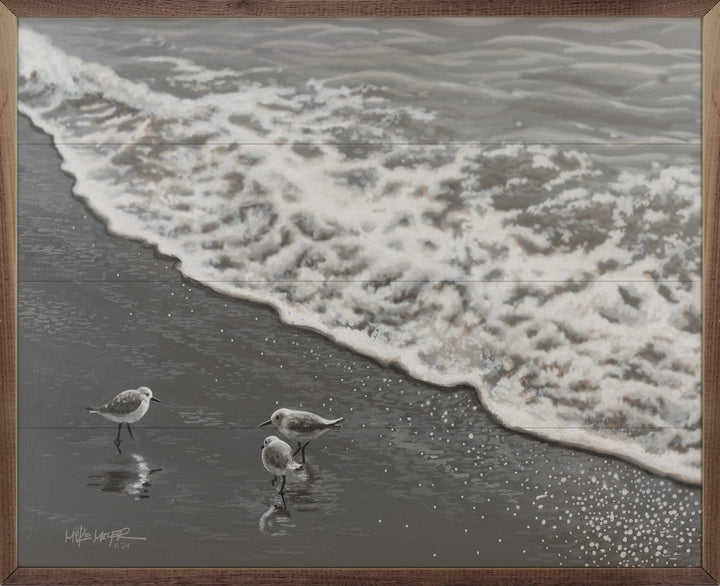 Shorebirds By Painted Sky