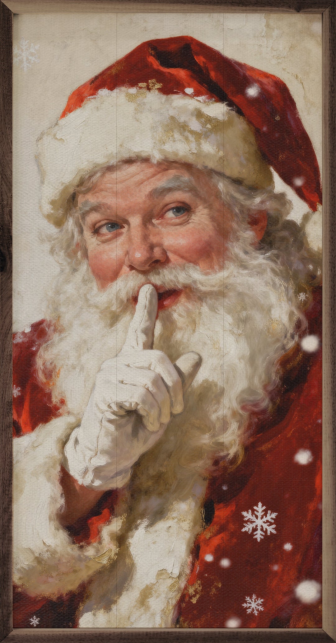 Santa Shh With Snowflakes