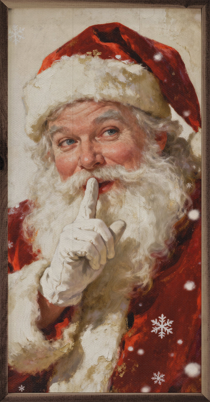 Santa Shh With Snowflakes