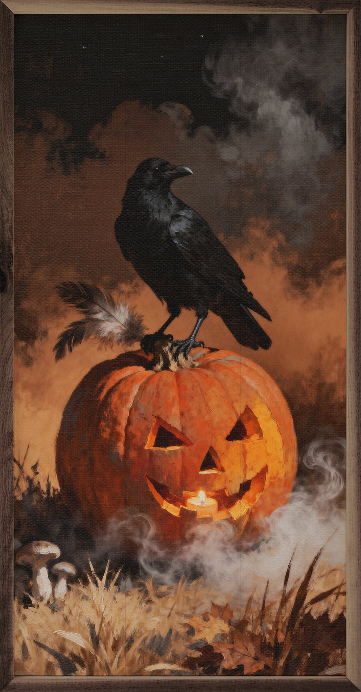 Crow On Pumpkin