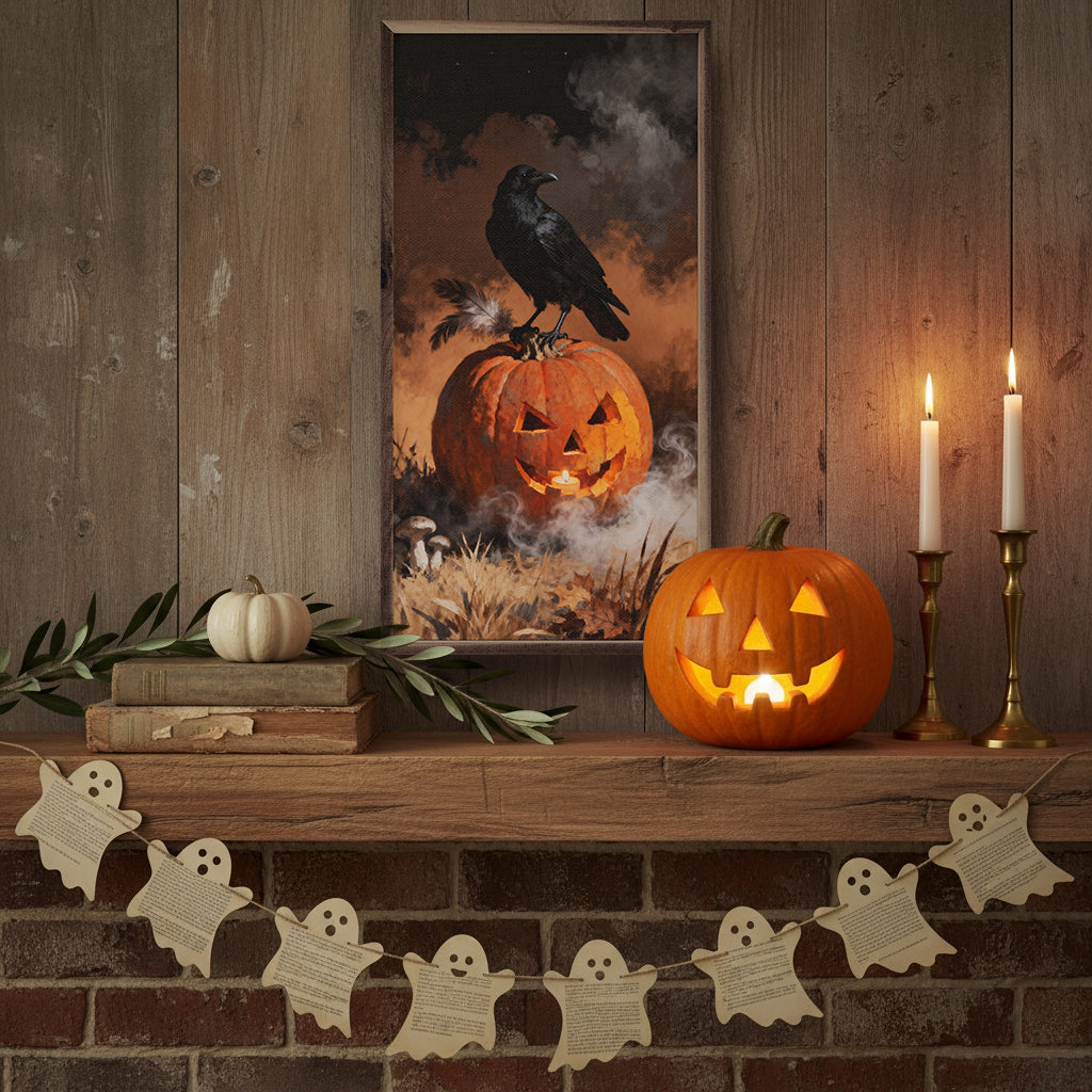 Crow On Pumpkin