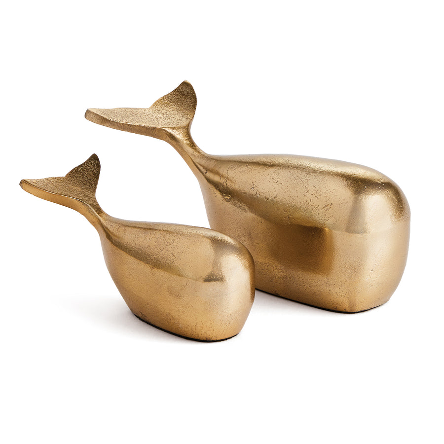 Moby Sculptures, Set Of 2, Gold