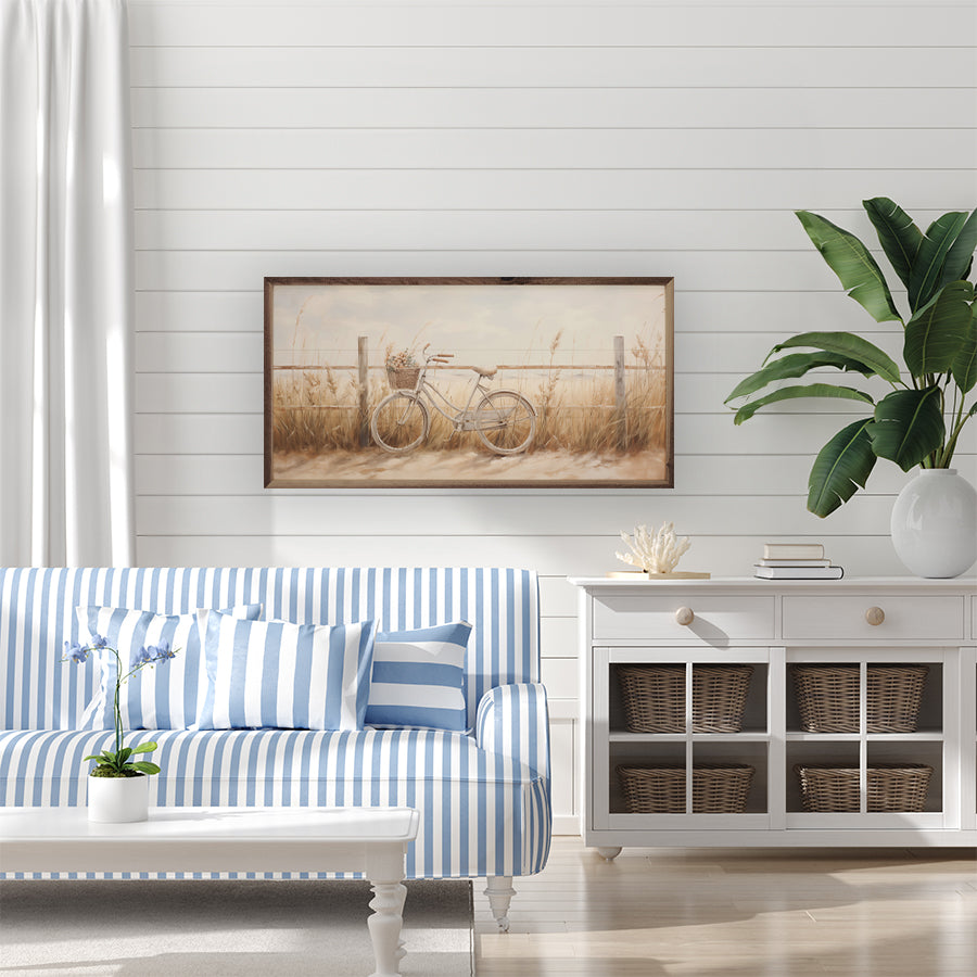 Bicycle By The Beach By Arlington Prints
