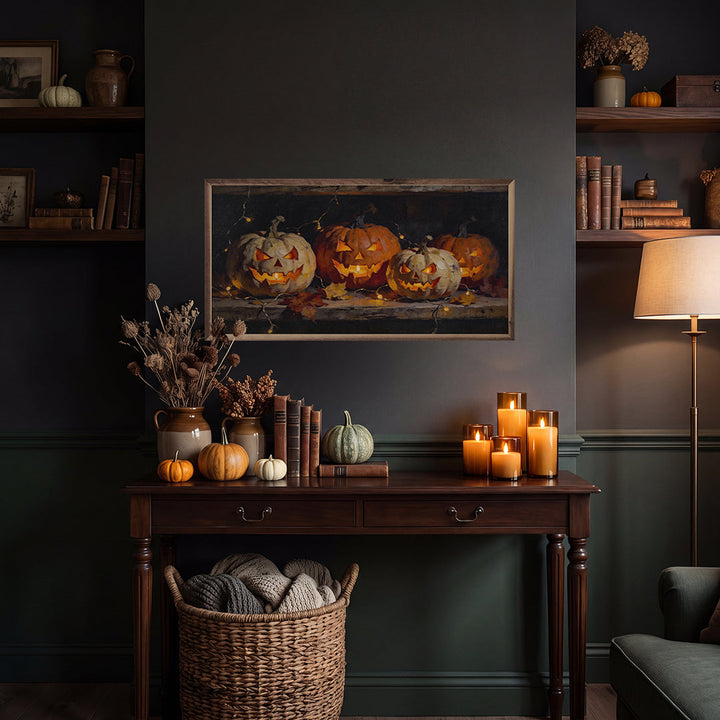 Jack O Lanterns With String Lights