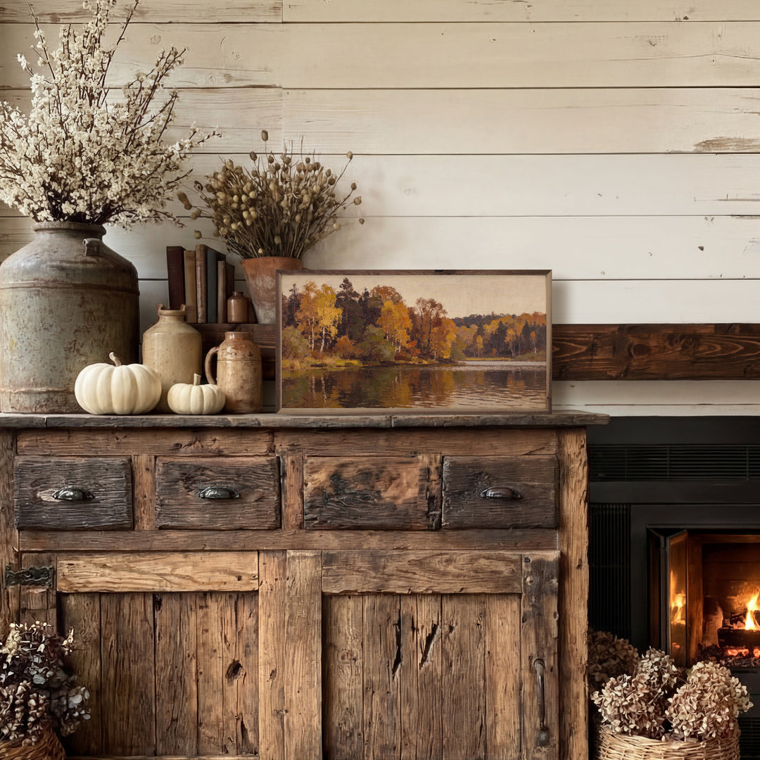 Lakeside Timber In Autumn