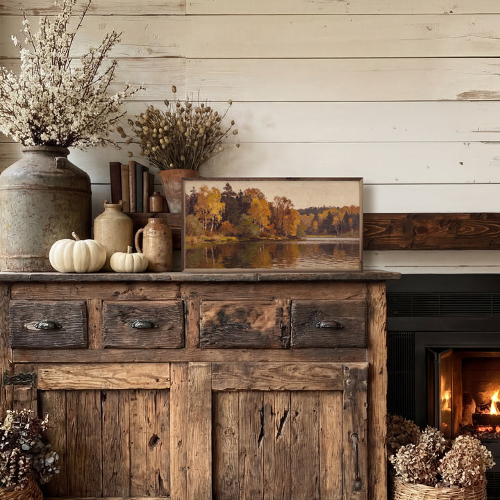 Lakeside Timber In Autumn