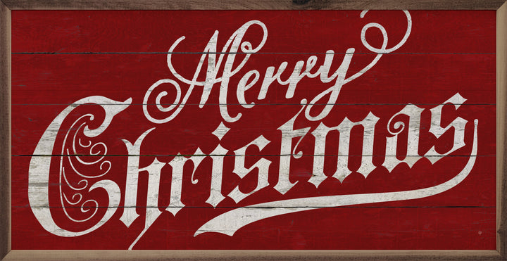 Vintage Merry Christmas Red