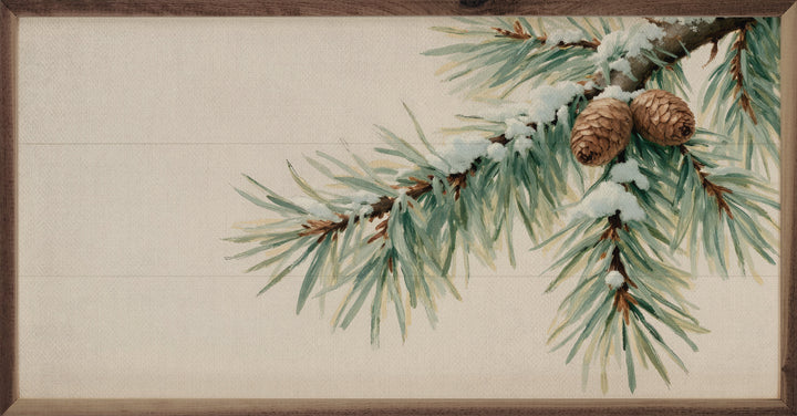 Pine Branch With Snow Horizontal