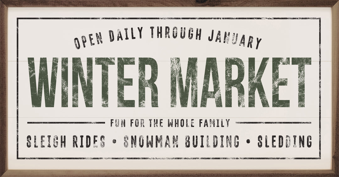 Winter Market Green White