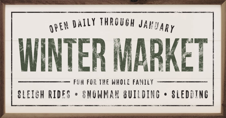 Winter Market Green White