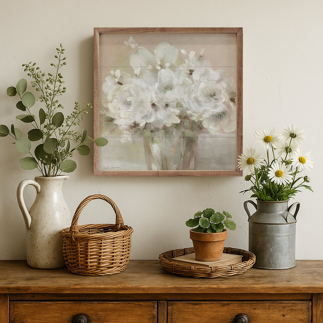 Tender White Blooms 1 By Carol Robinson