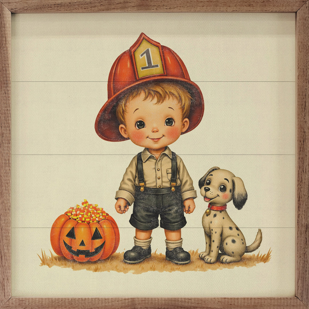 Cute Fireman Trick Or Treat